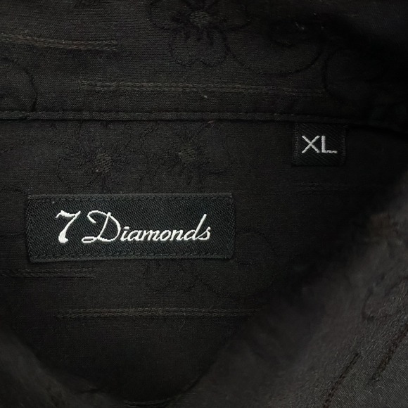 7 Diamonds Shirt Men's XL Floral Button Down Long Sleeve‎ Designer embroidered - Picture 6 of 10